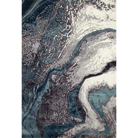 ART CARPET 2 X 4 Ft. Titanium Collection Geode Woven Area Rug, Aqua 841864116120